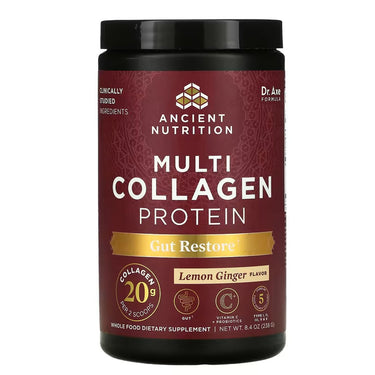 Multi Collagen Protein, Gut Restore, Lemon Ginger - Get Real Nutrition LCC